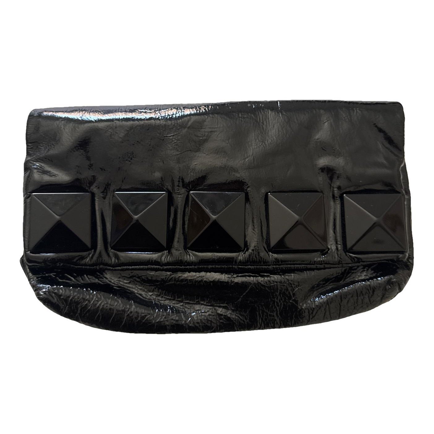 Patent leather clutch bag
