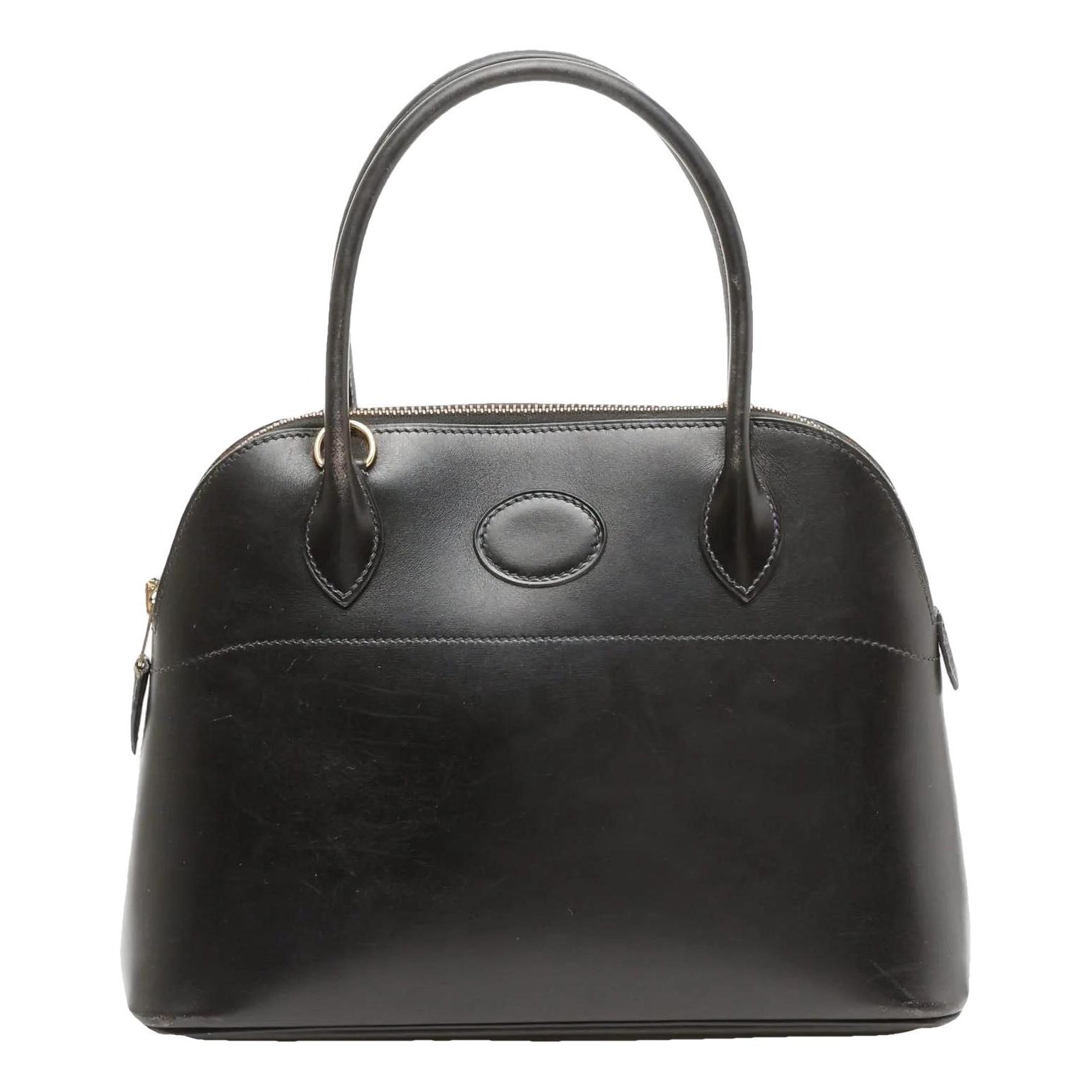 Hermes Bolide Handbag Black Box Calf Leather