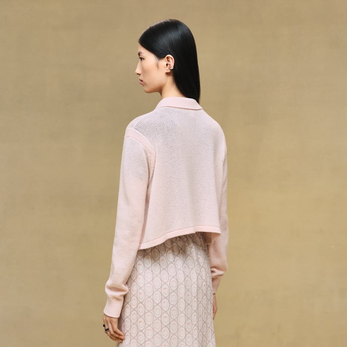 Rose Palomino Short Shirt Cardigan