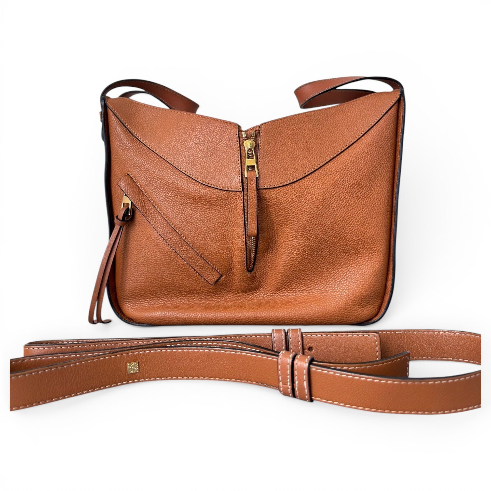 Hammock leather handbag
