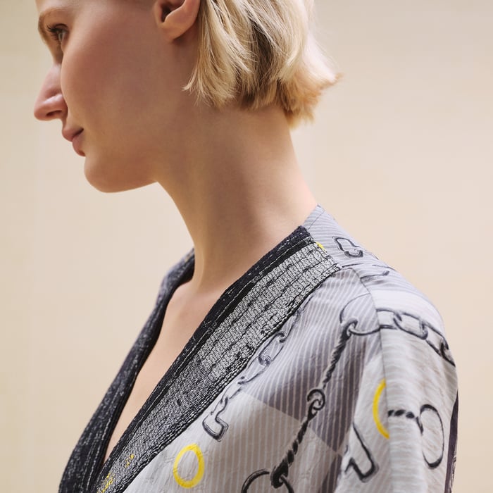 Bleu Noir "Effet Kaleidoscope" Caftan