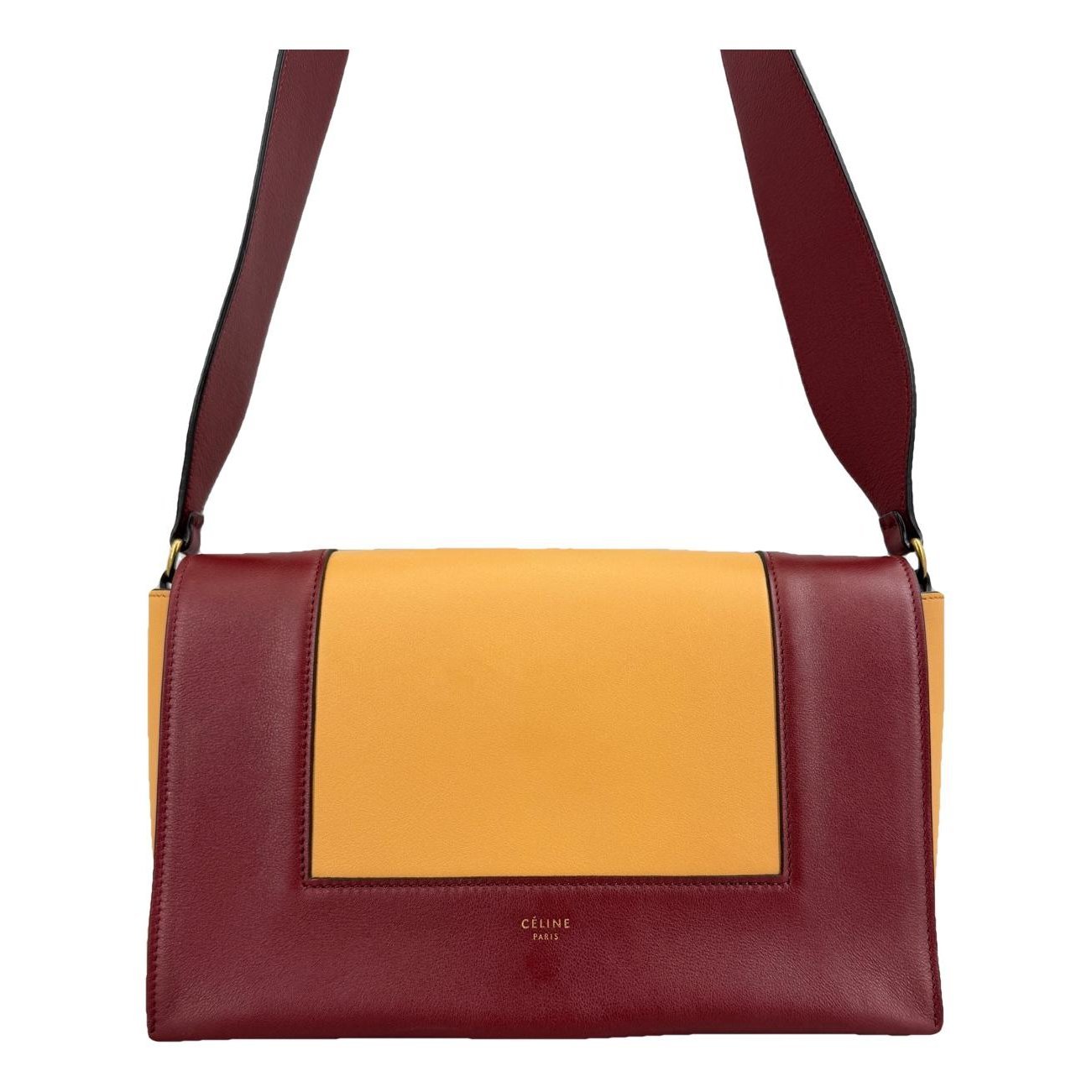 Frame leather handbag