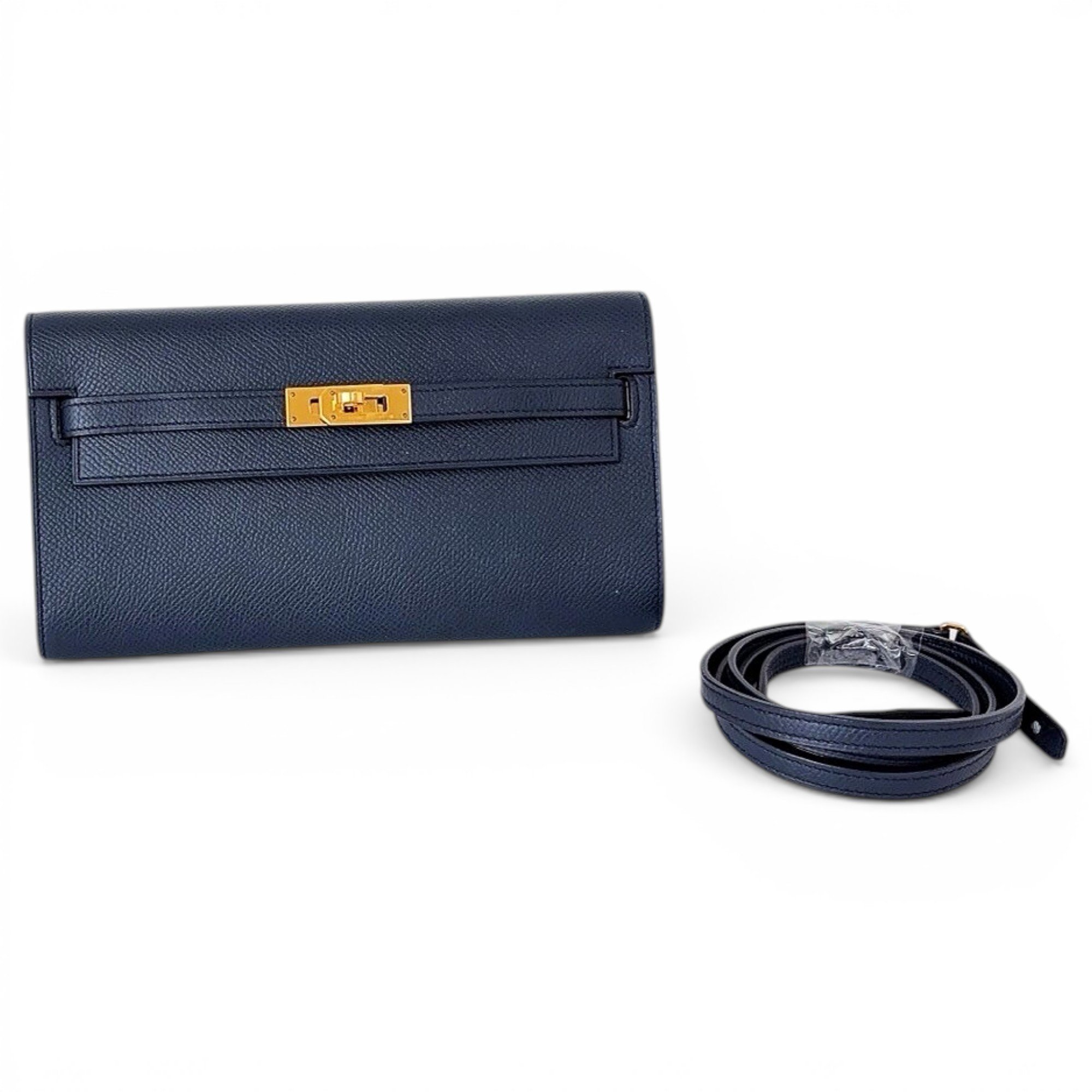 Hermes Kelly Handbag Black Epsom Leather