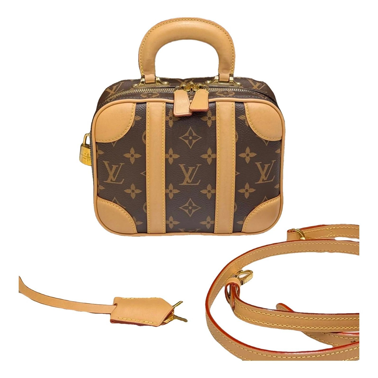Luggage mini leather crossbody bag