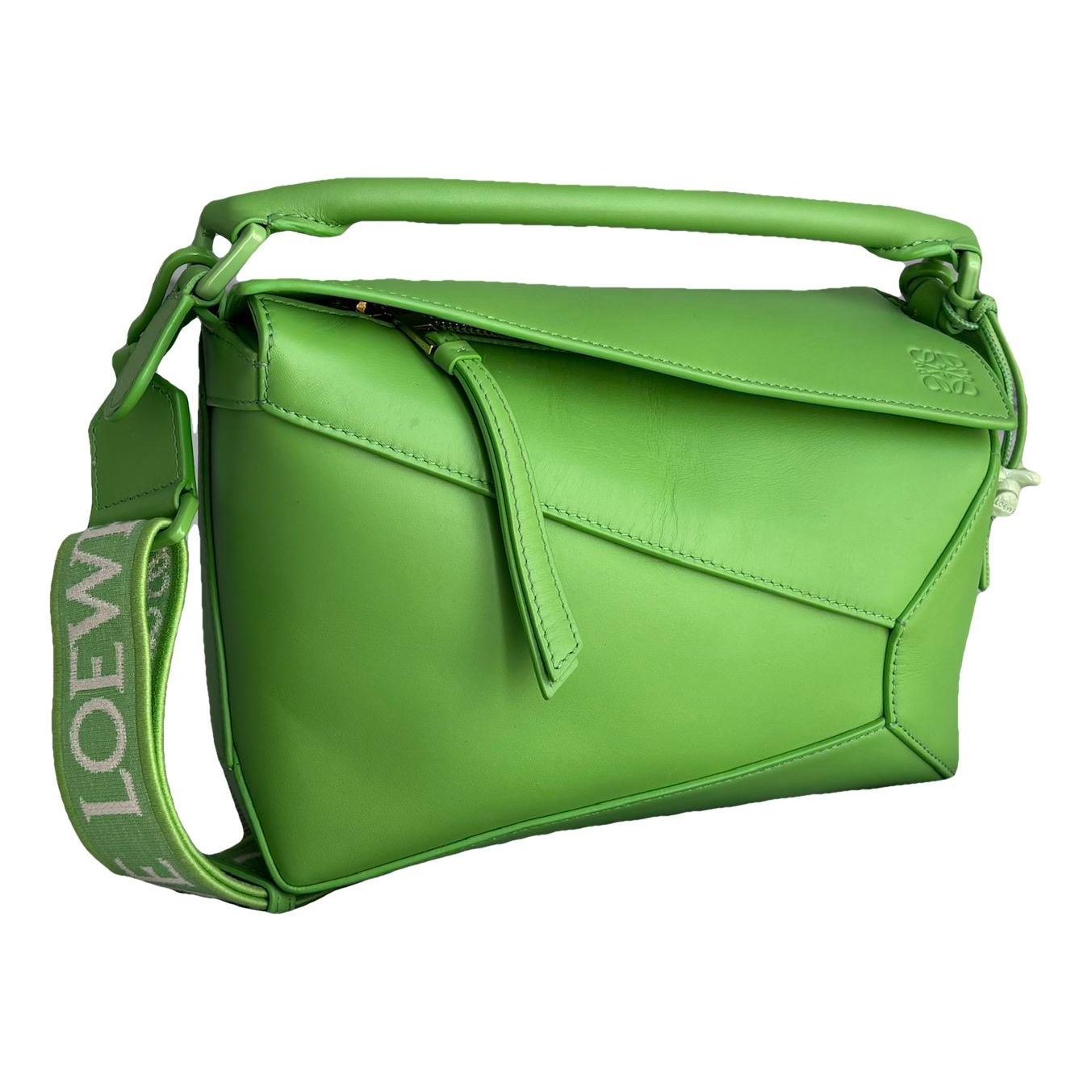 Puzzle leather handbag