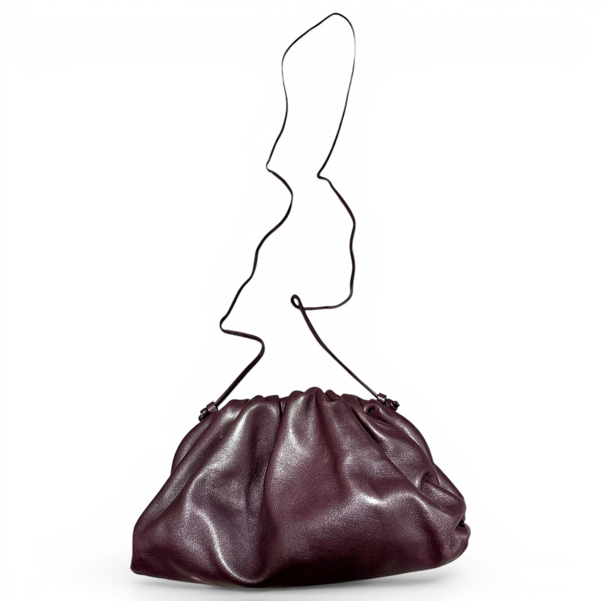 Pouch leather handbag