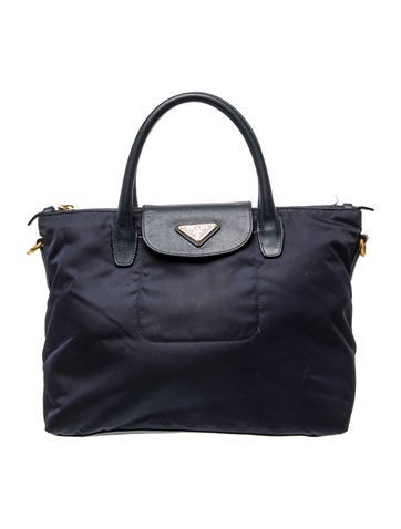 Tessuto Nylon Top Handle Bag