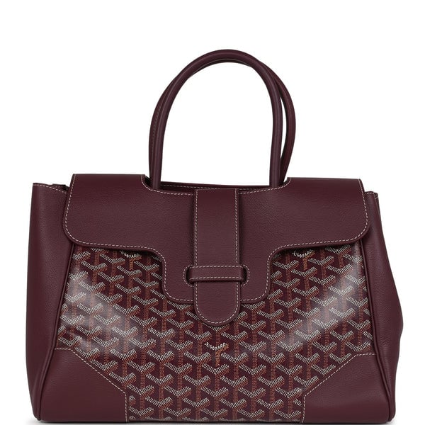 Goyard Goyard Saigon Tote Burgundy Goyardine Canvas Palladium Hardware