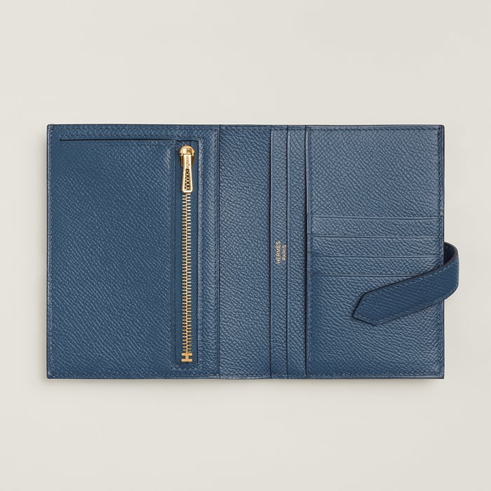 Navy Bearn Compact Wallet