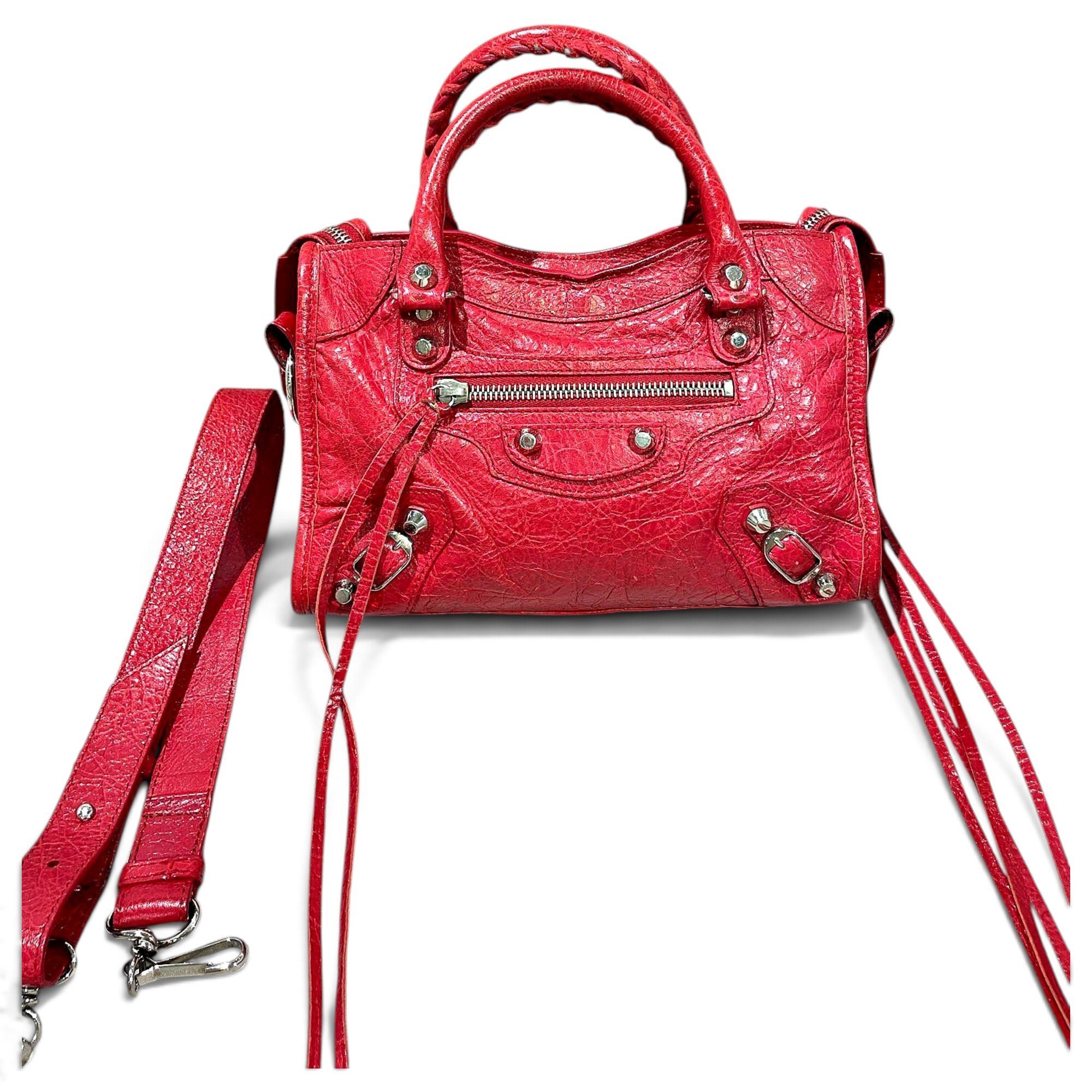 City leather handbag