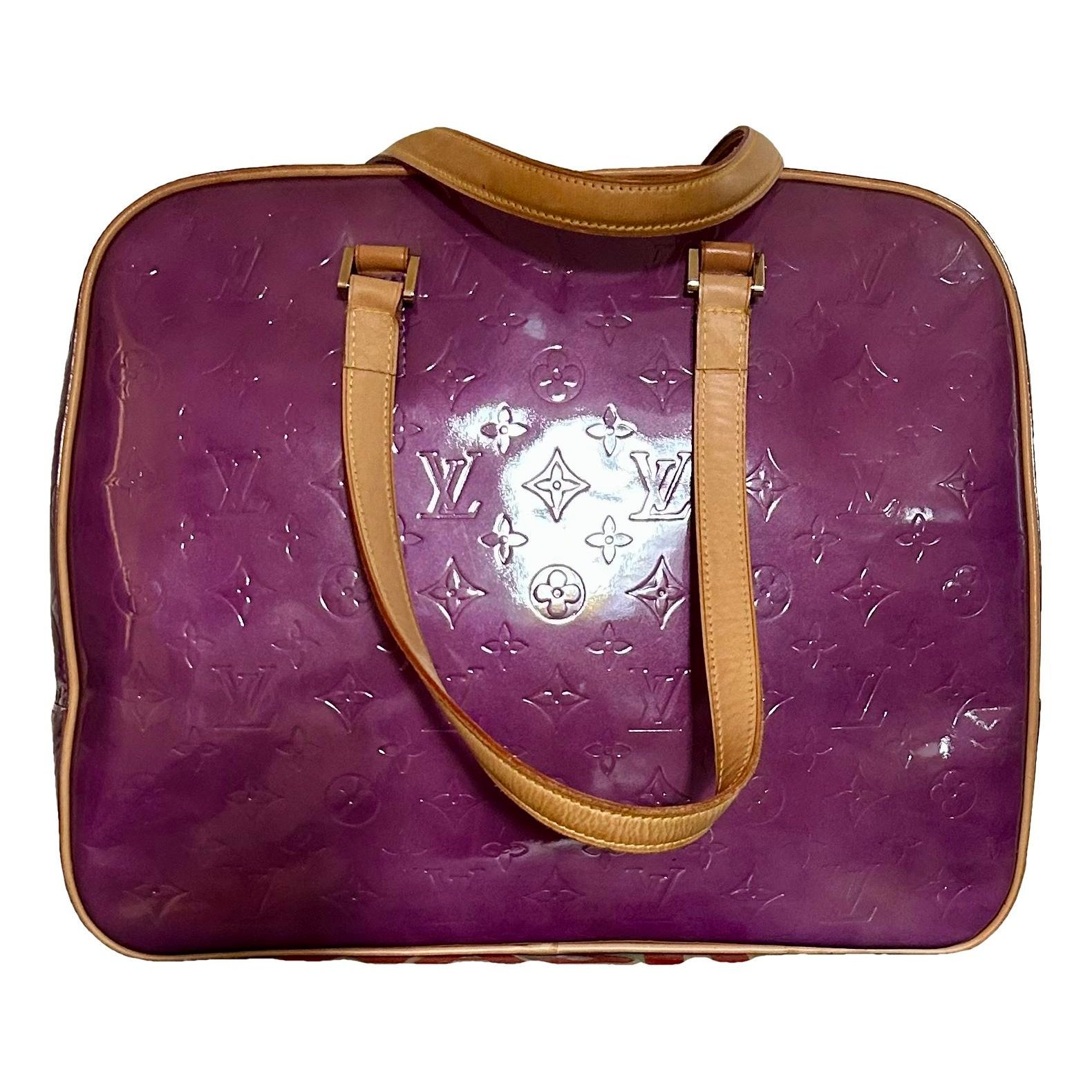 Sutton patent leather handbag