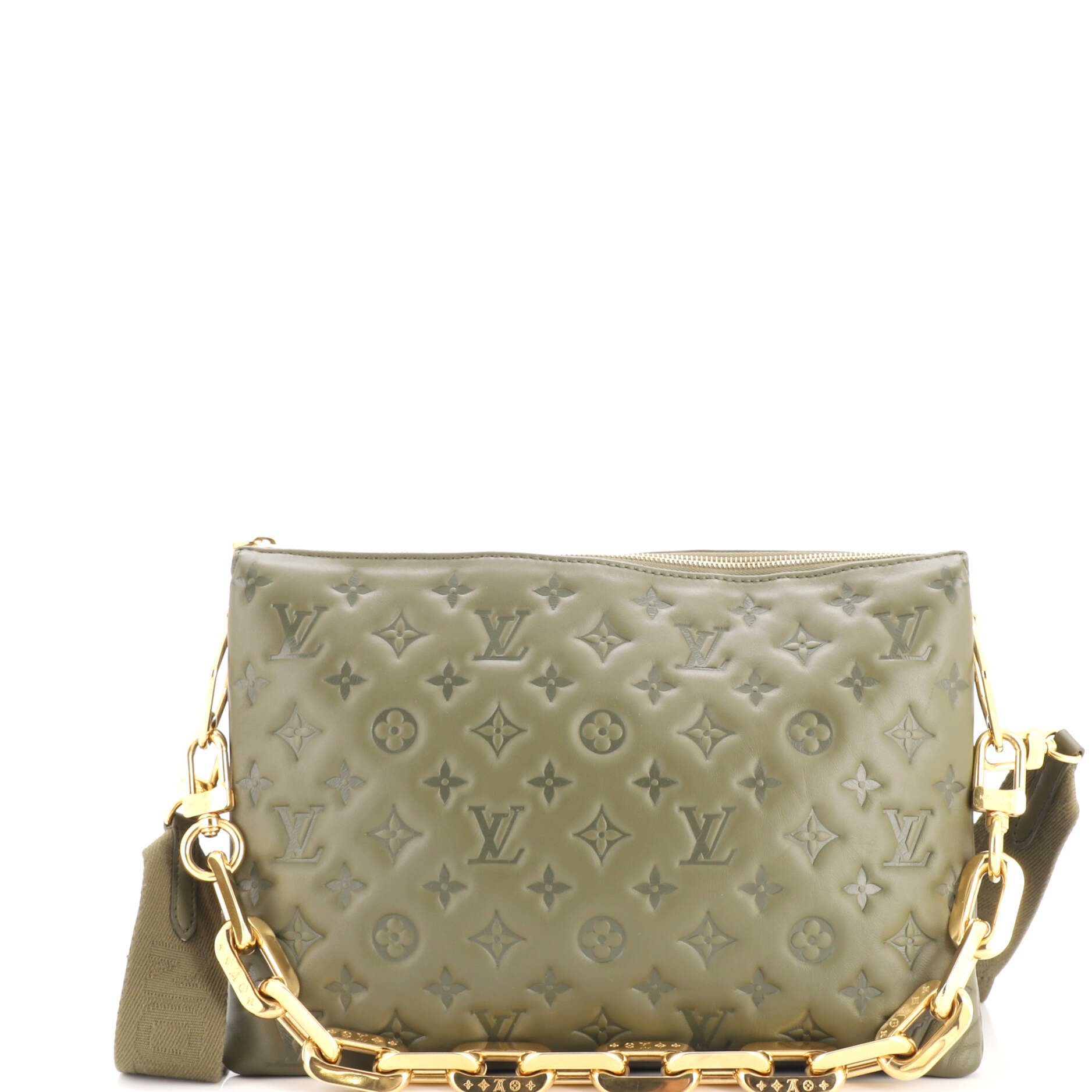 Coussin Bag Monogram Embossed Lambskin MM