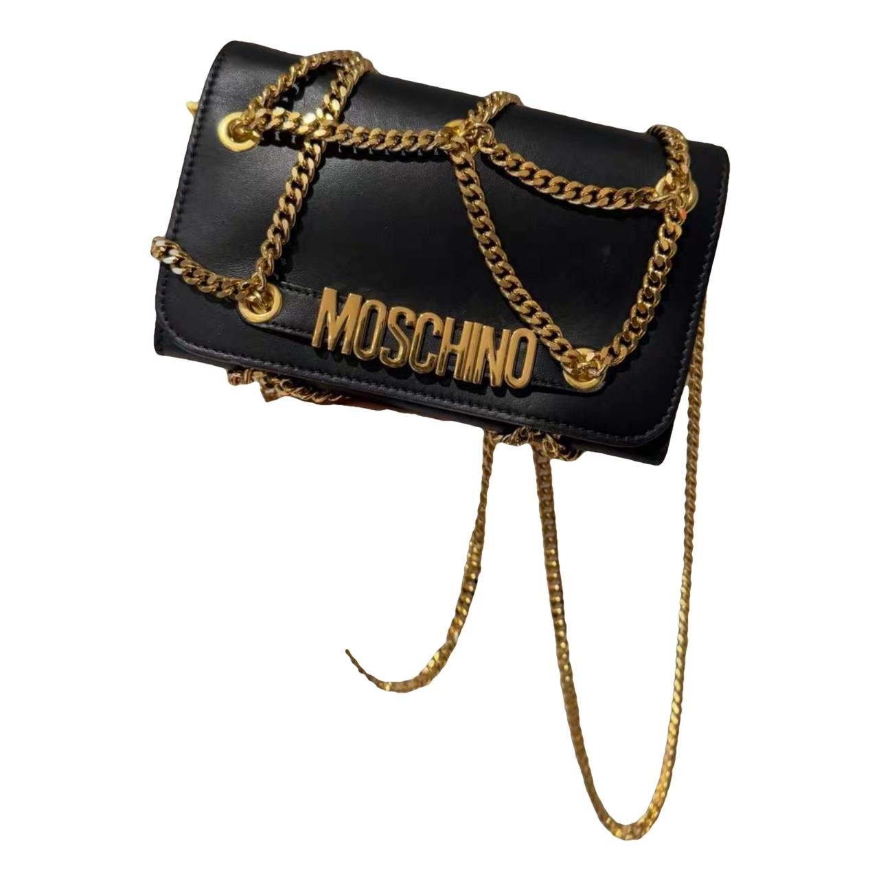 Biker leather crossbody bag