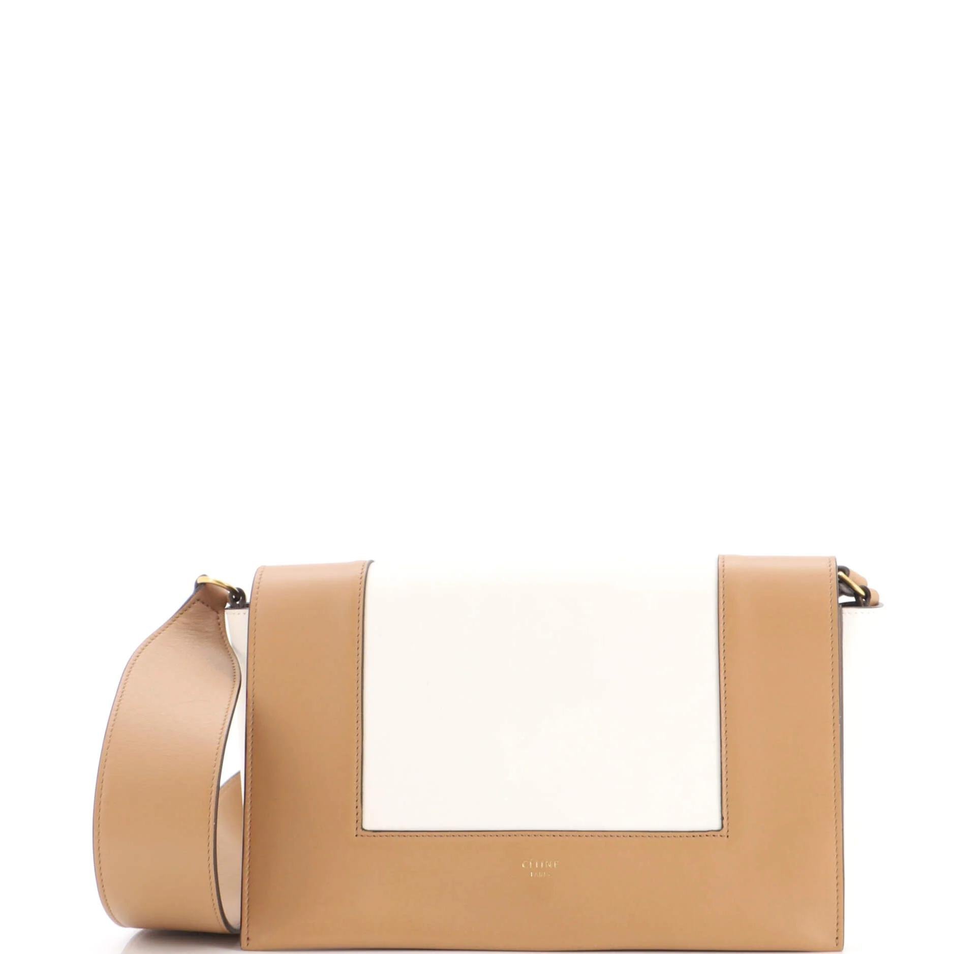 Frame leather handbag