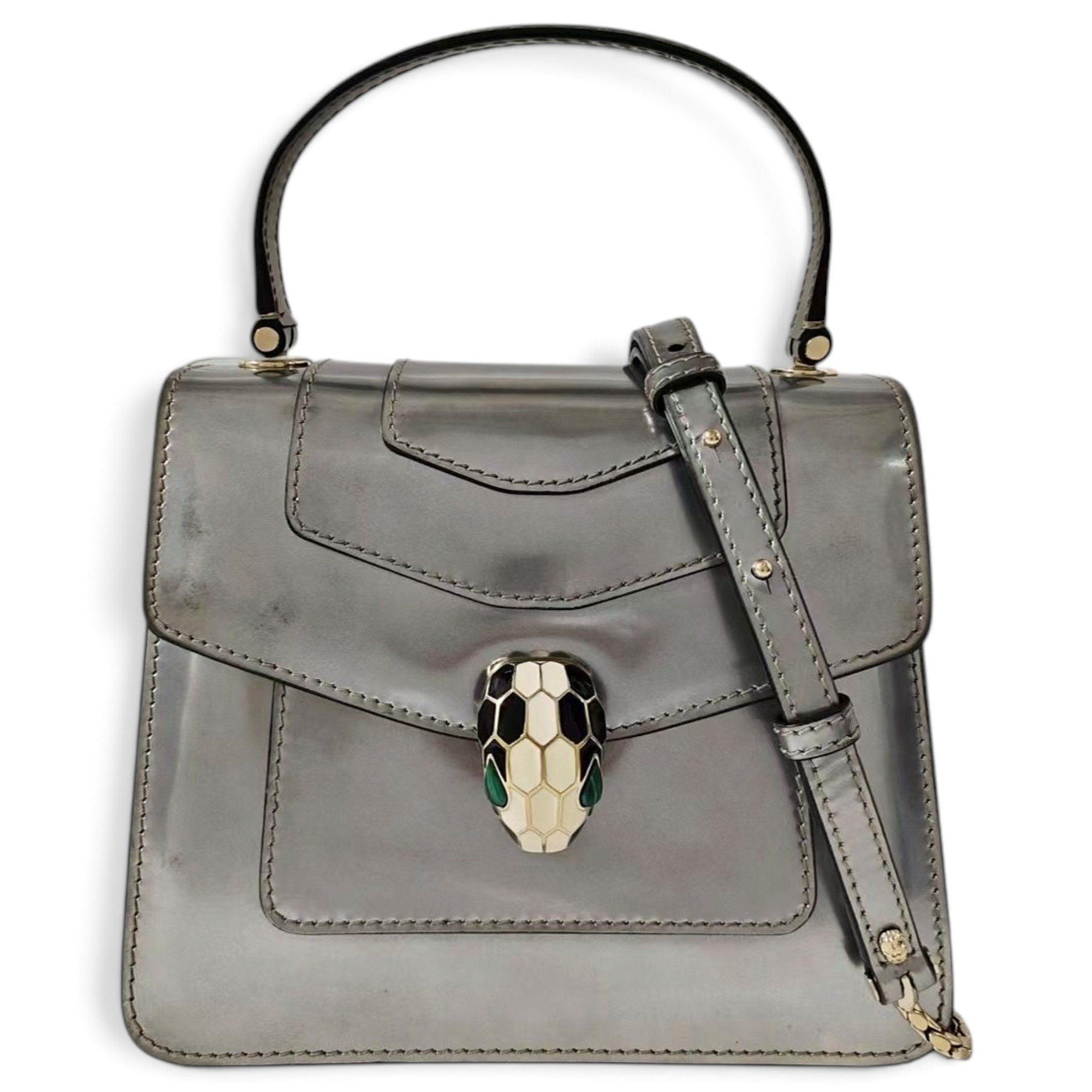Serpenti leather handbag