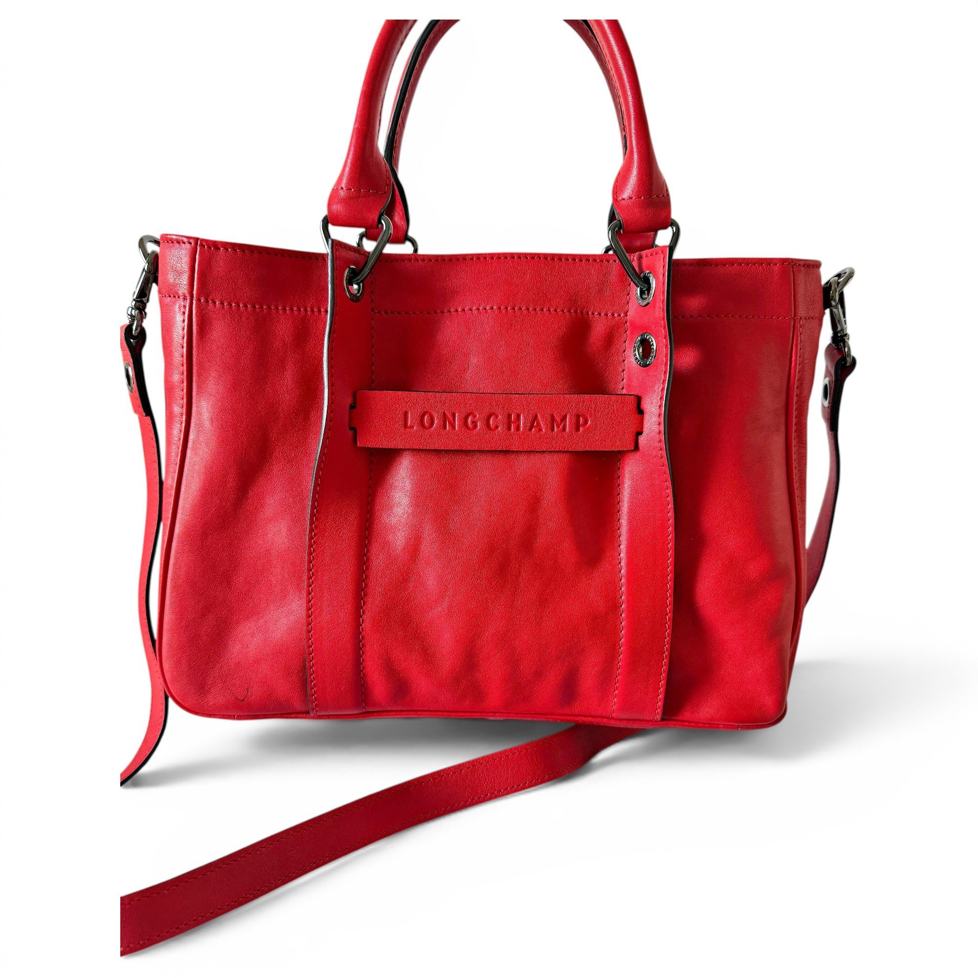 3D leather crossbody bag