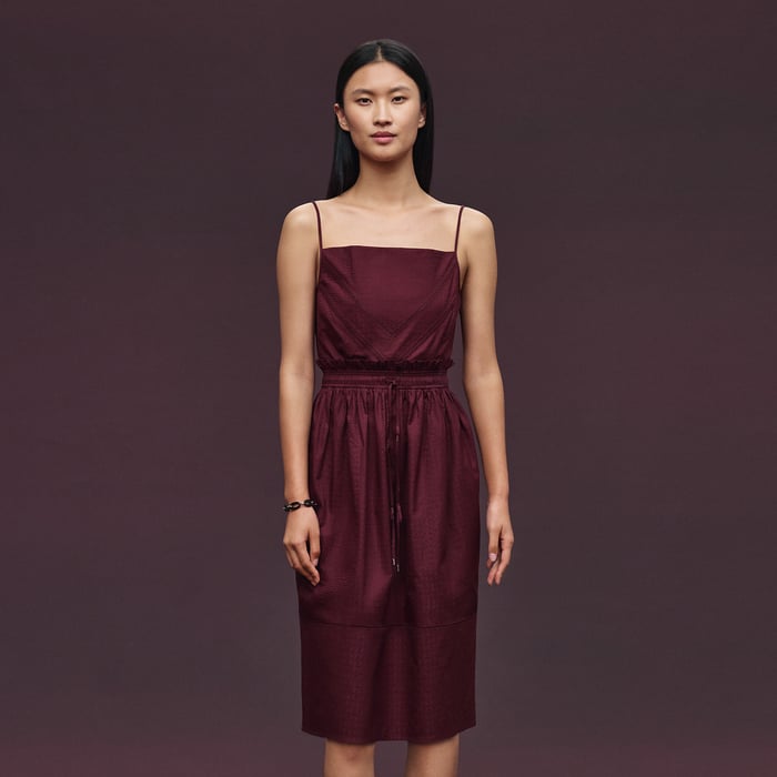 Rouge Bordeaux "Mosaique" Pouch Dress