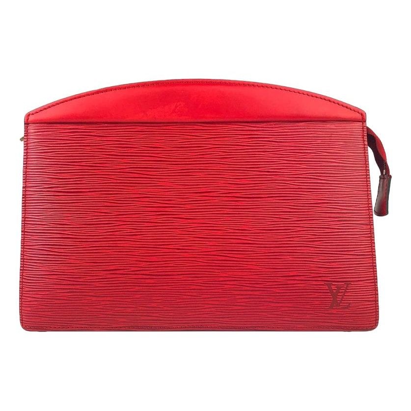 Leather clutch bag