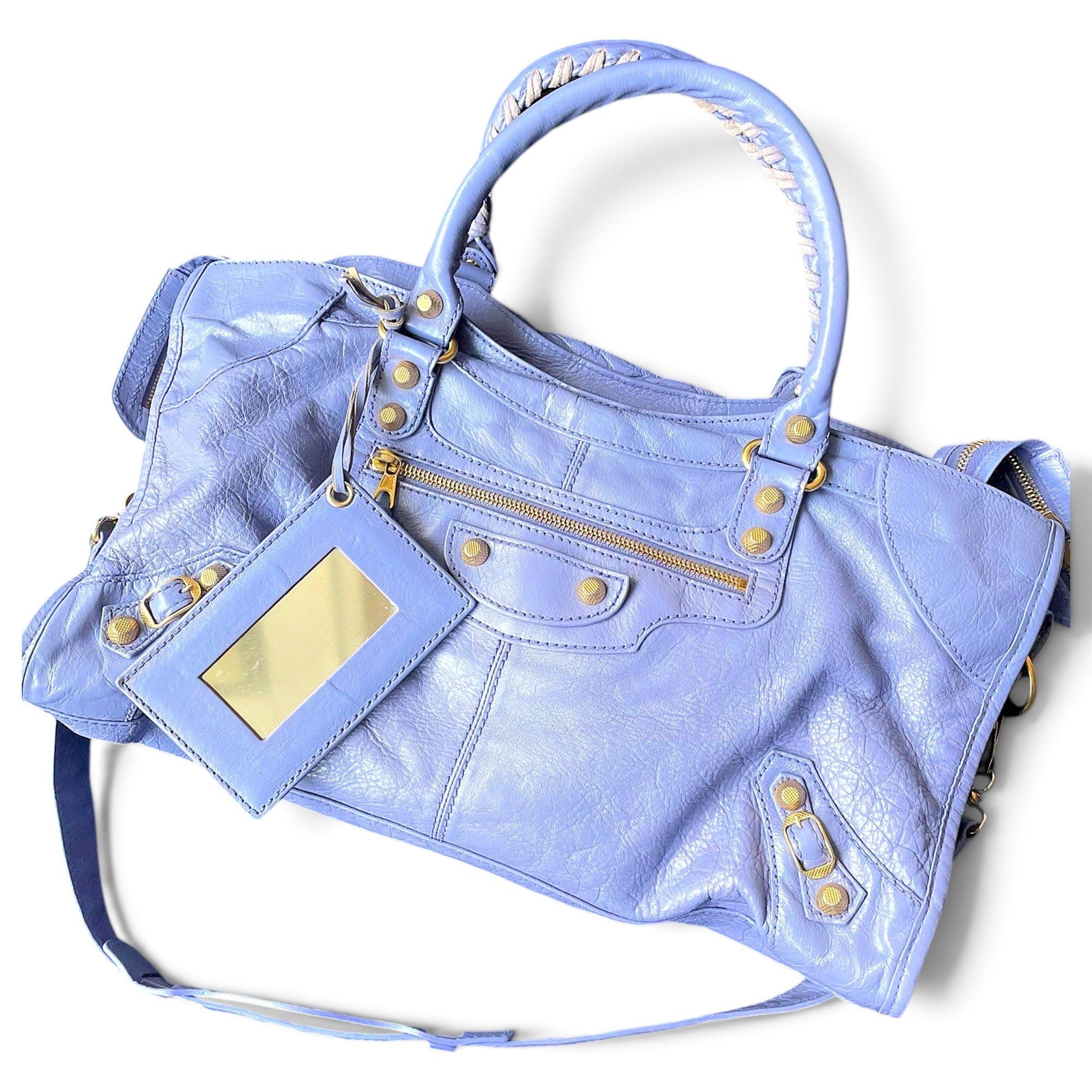 City leather handbag
