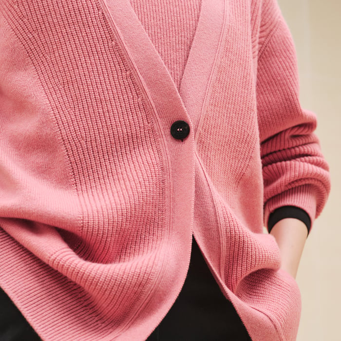 Rose Incarnat Long Cardigan