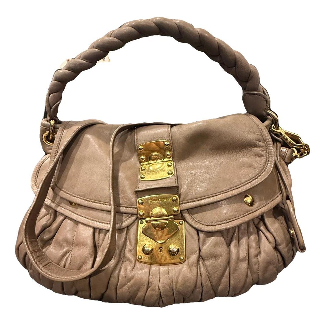 Coffer leather crossbody bag