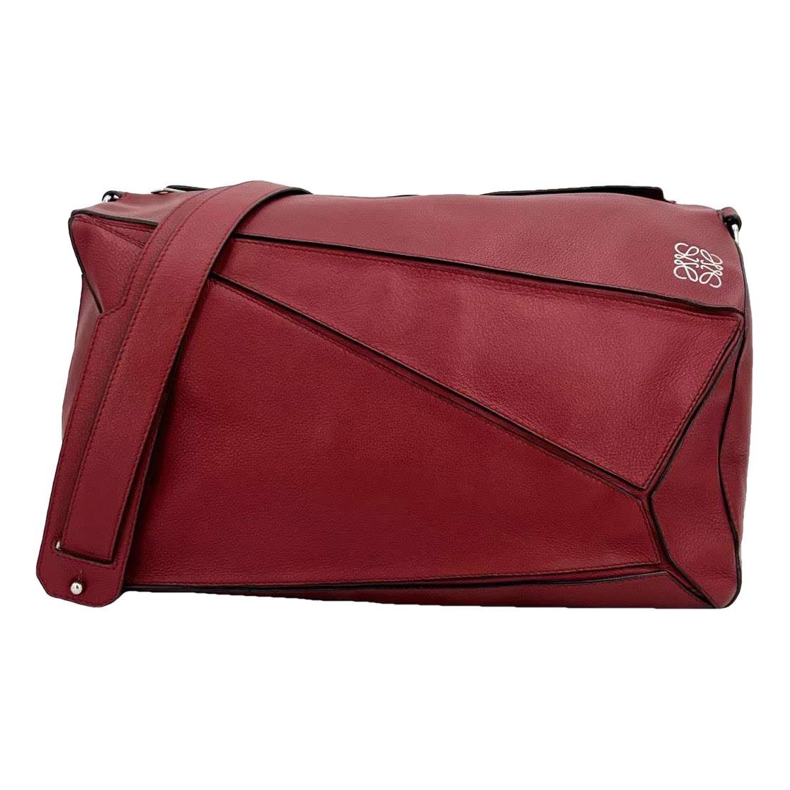 Puzzle leather handbag