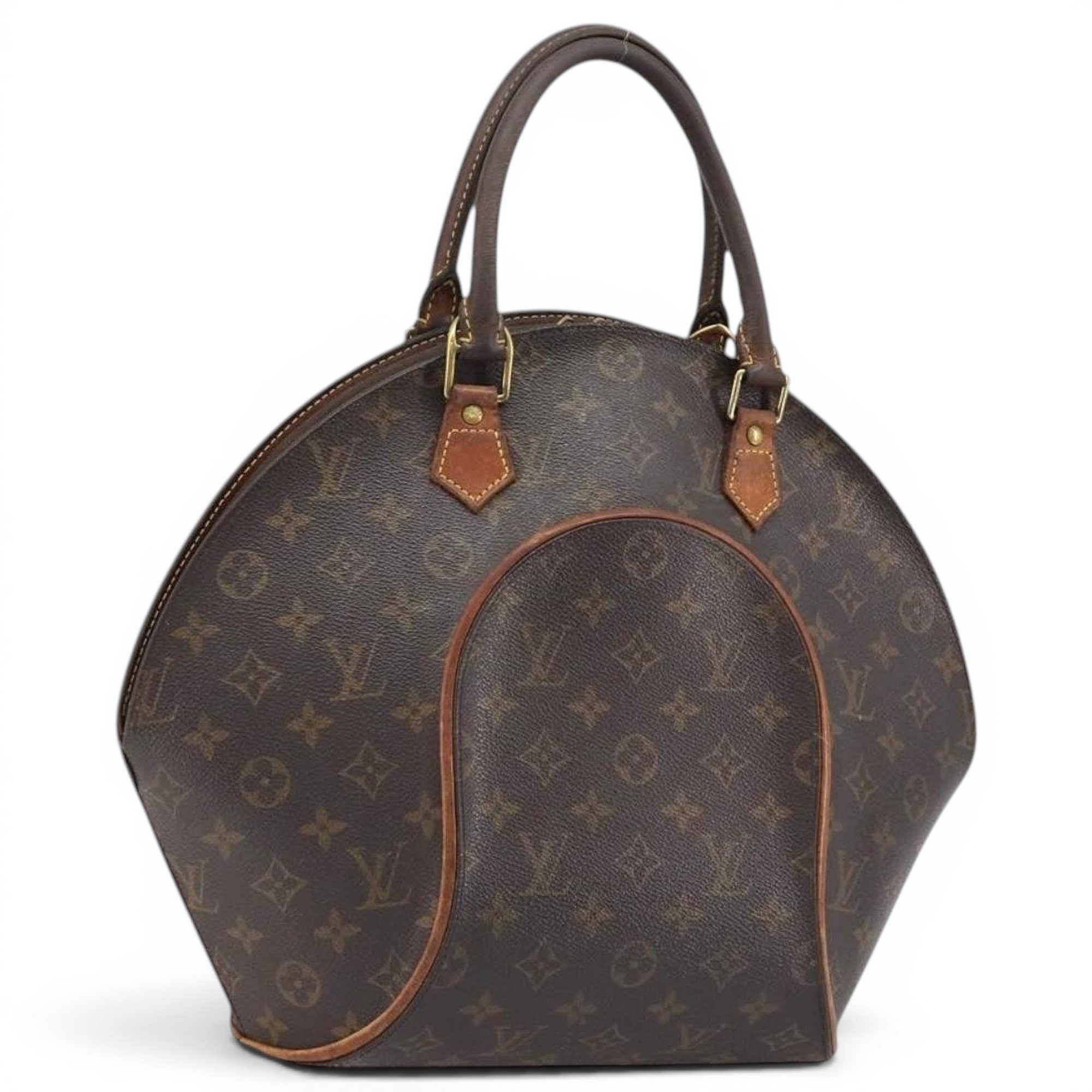 Ellipse leather handbag