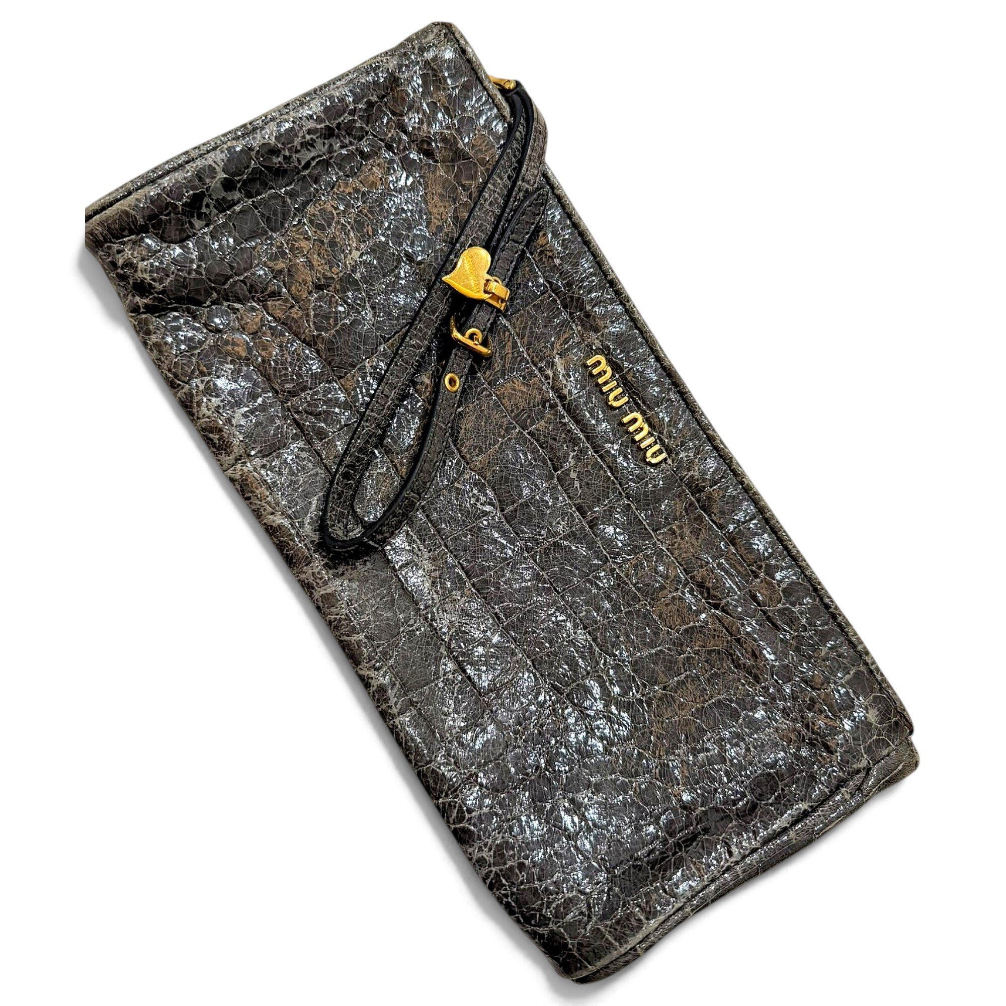 Leather clutch bag