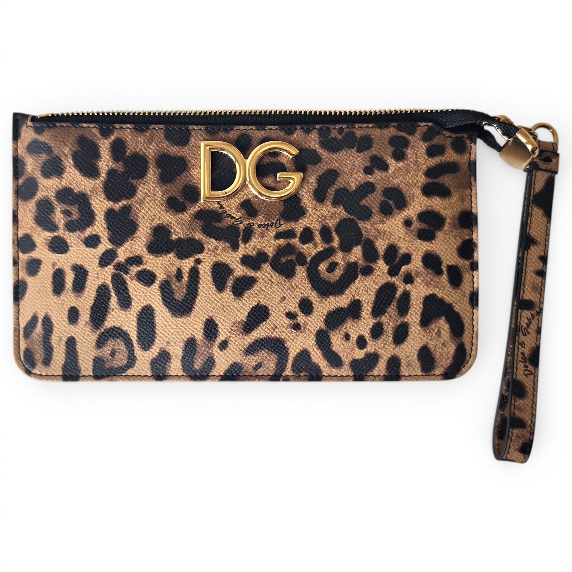 Leather clutch bag