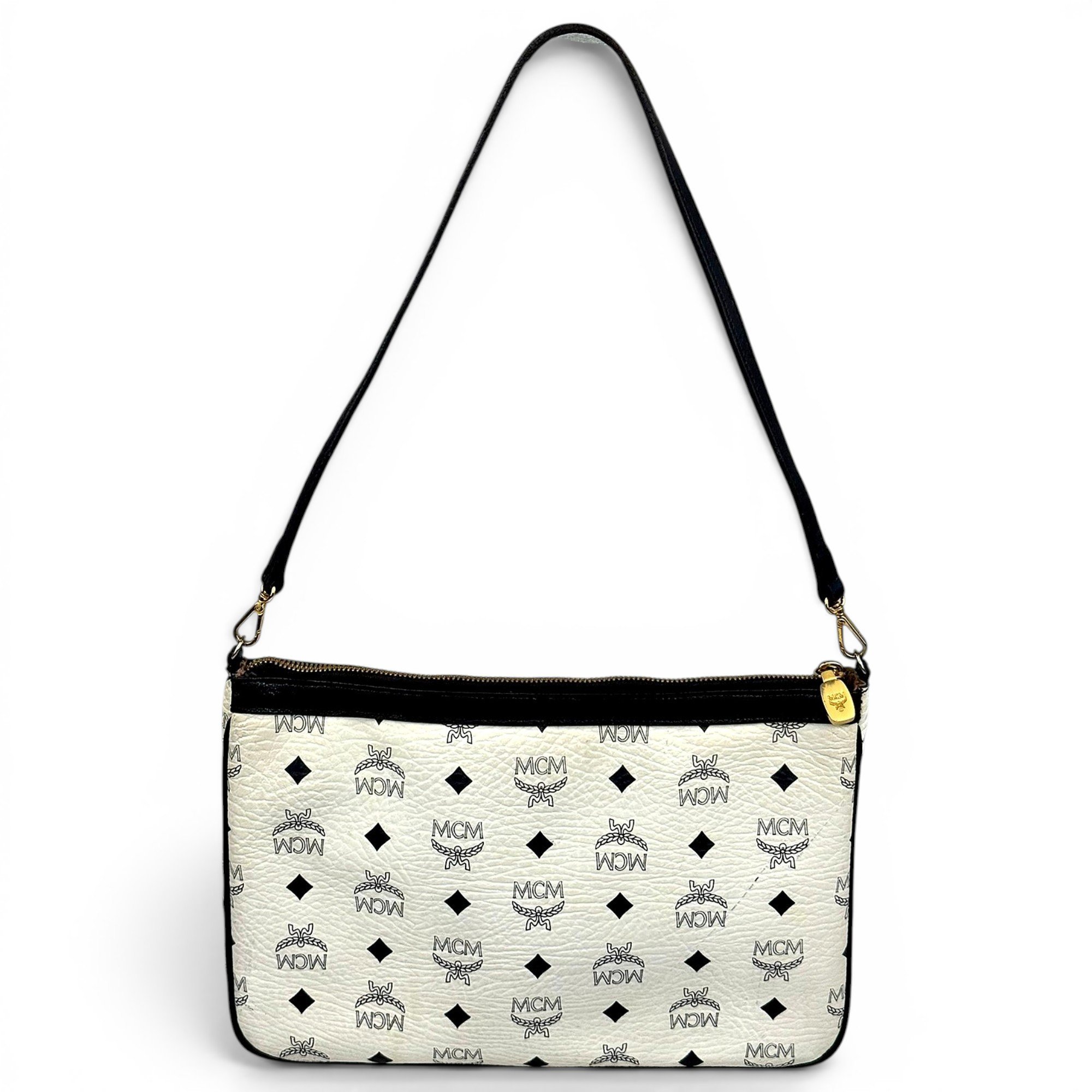 Leather clutch bag
