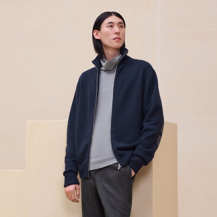 Marine Cashmere "Maillon Chaine d'Ancre" Full-zip Jacket