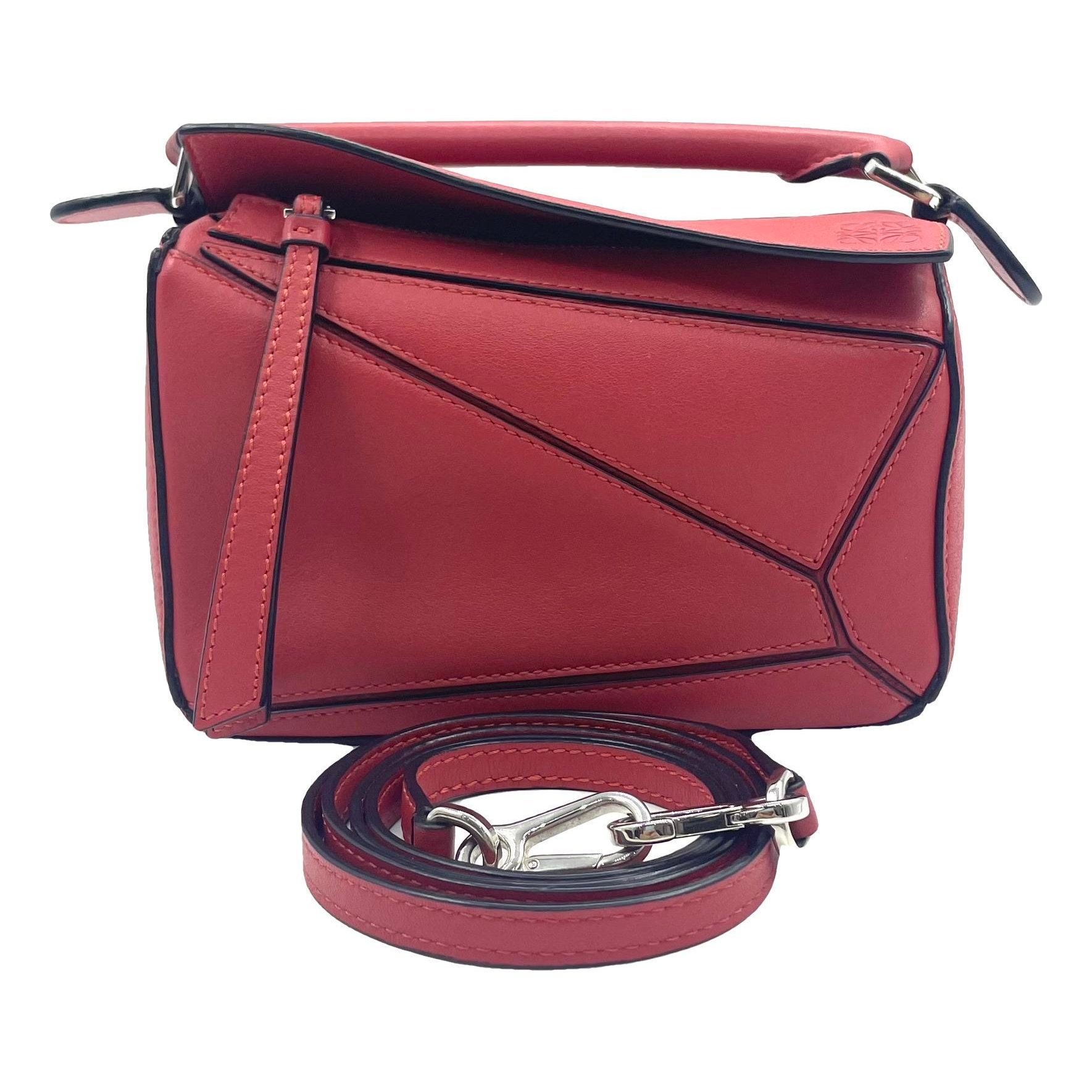 Puzzle leather handbag