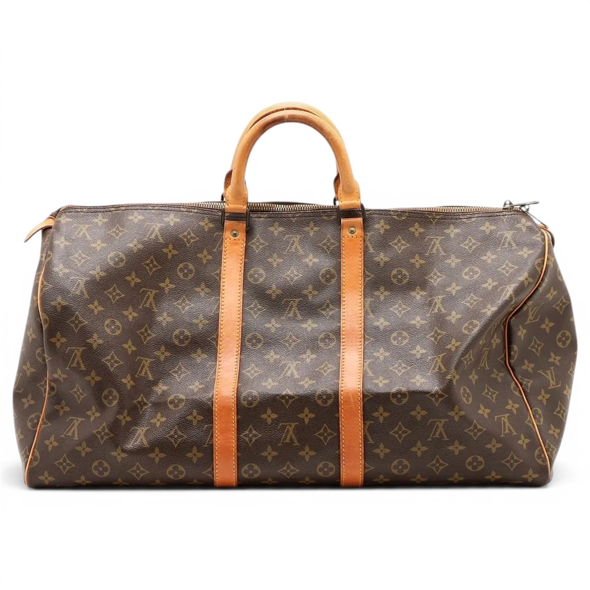 Keepall leather travel bag