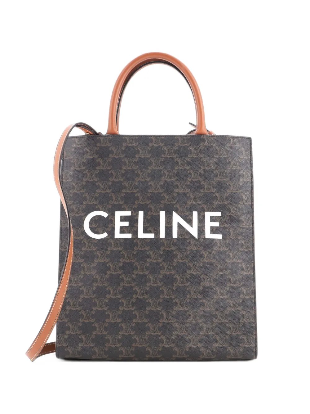 Vertical Cabas Triomphe Coated Canvas Small tote bag
