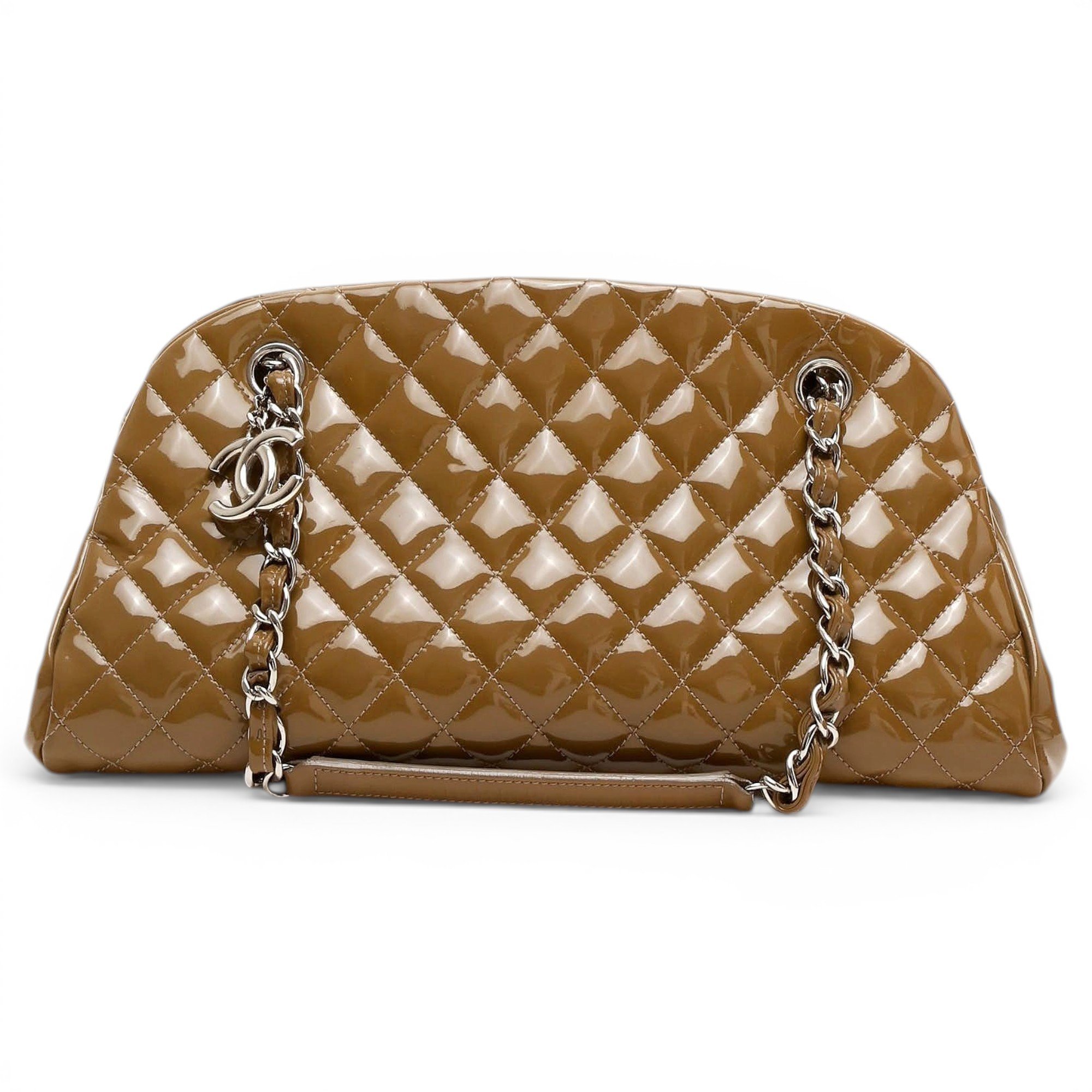 Mademoiselle patent leather handbag