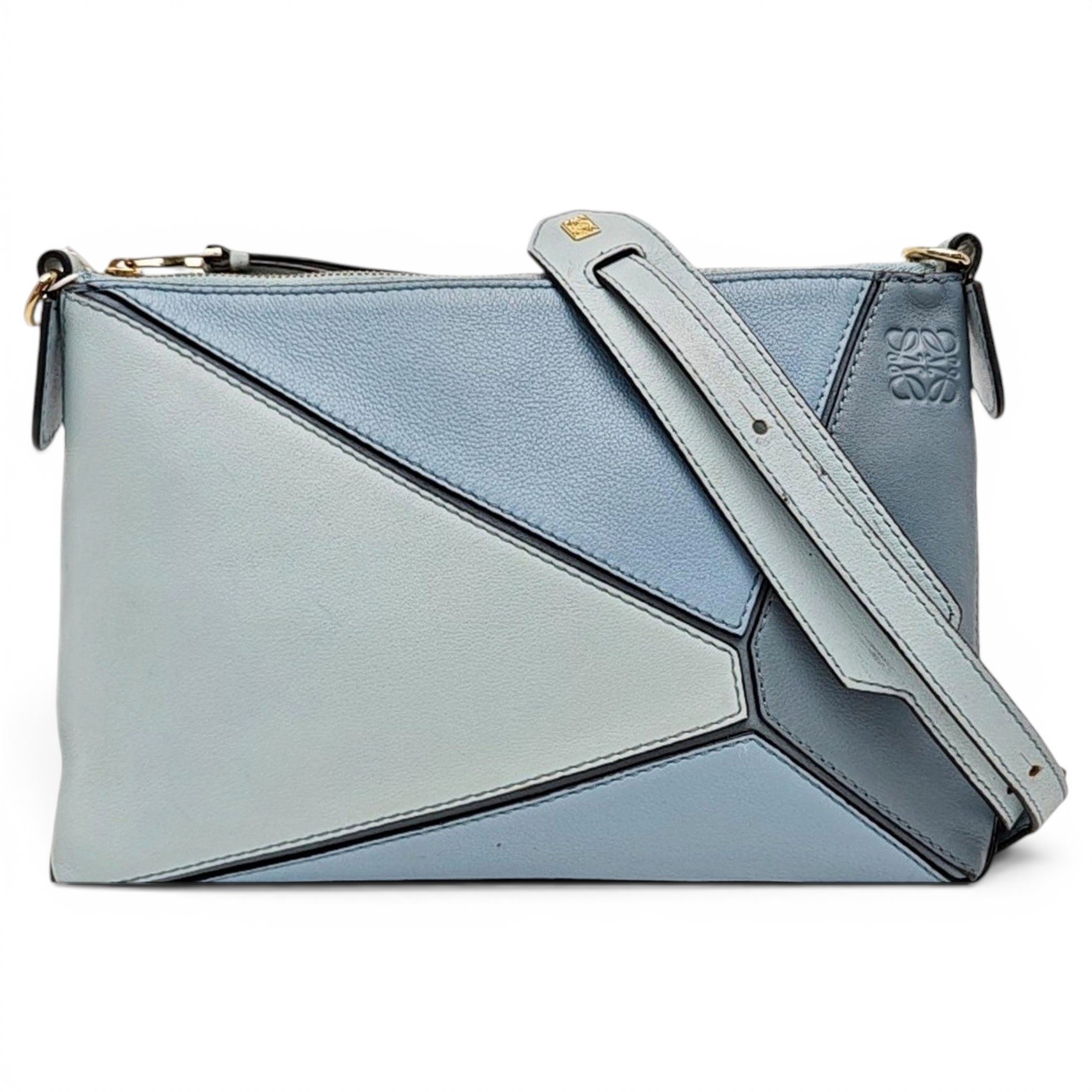 Puzzle leather handbag
