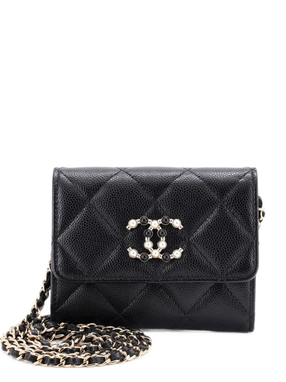 Coco Candy Card Holder on Chain Quilted Caviar shoulder bag