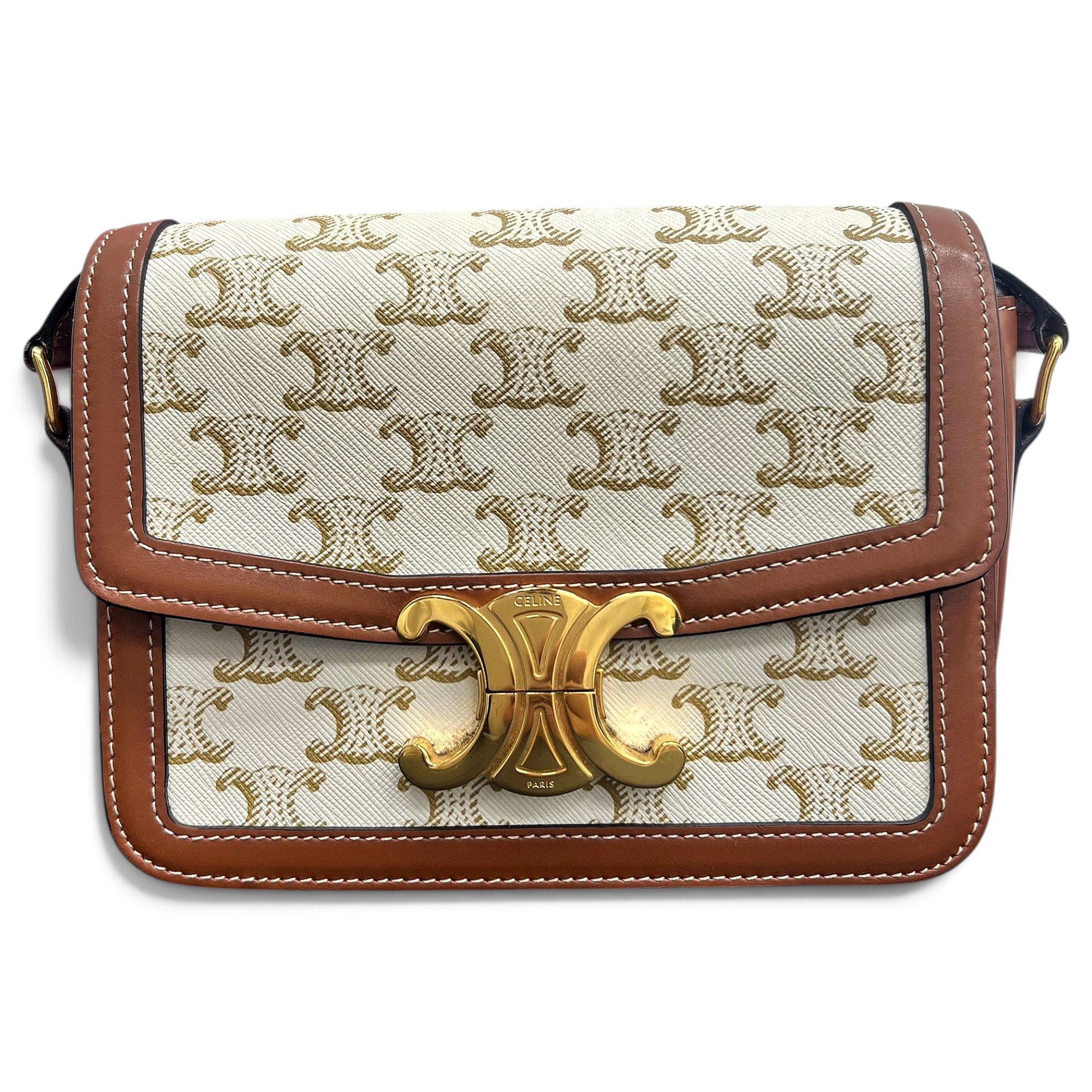 Triomphe leather handbag