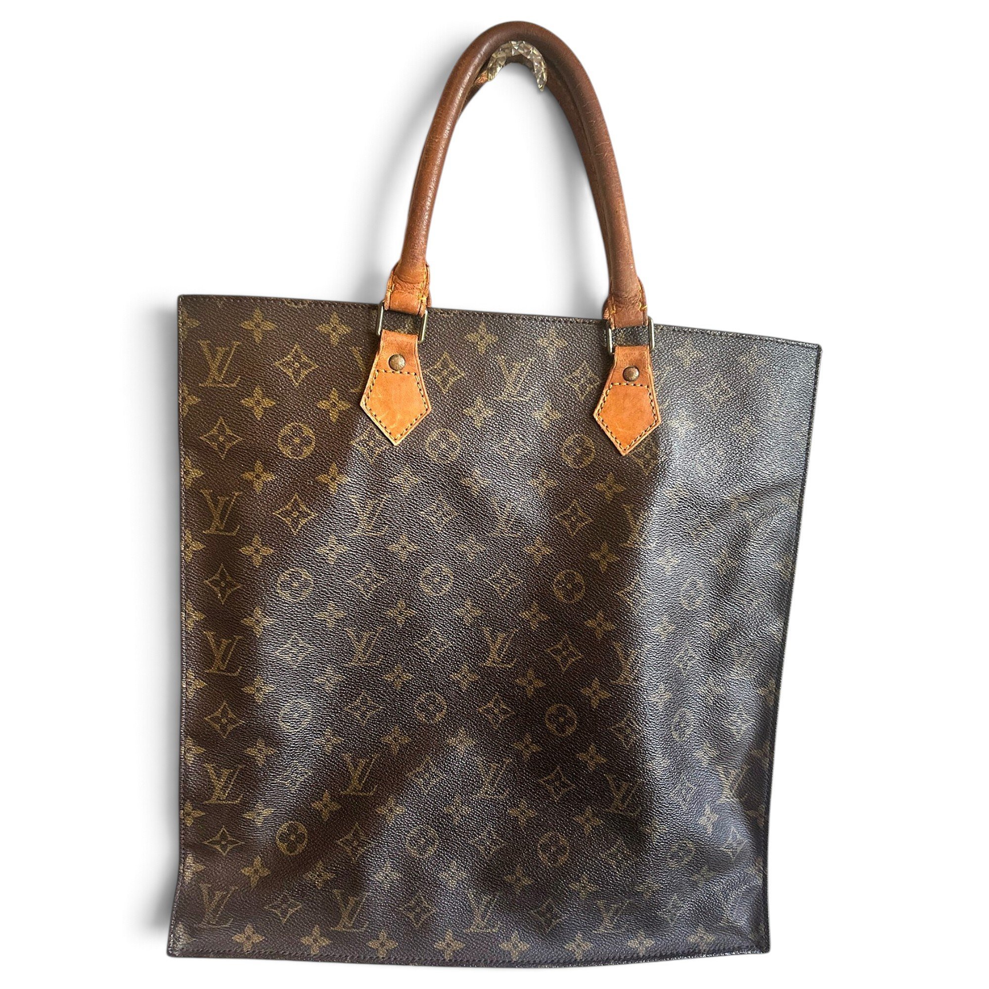 Plat leather tote