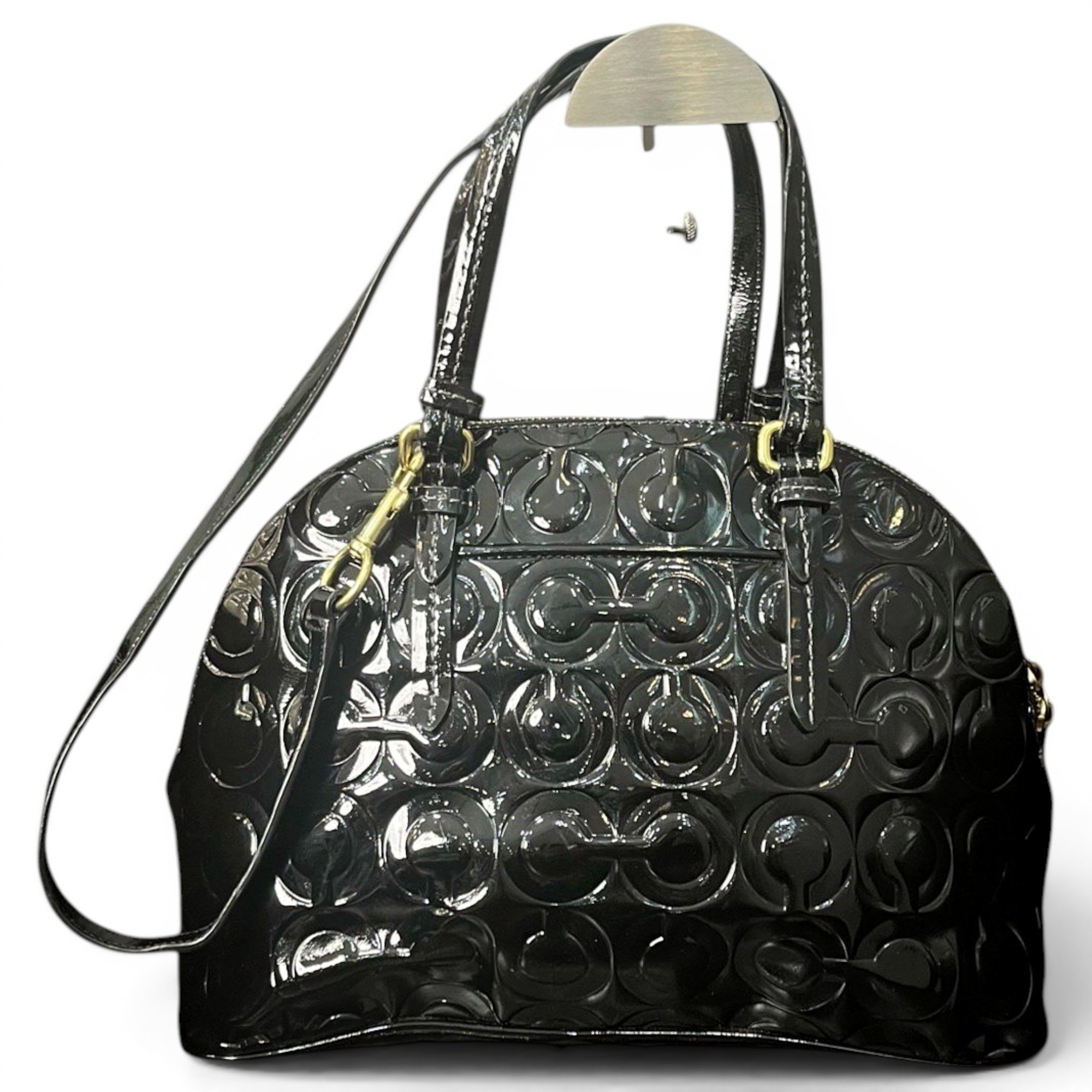 Patent leather handbag
