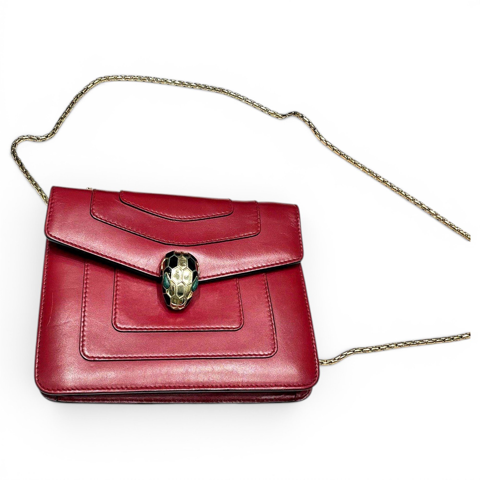 Serpenti leather handbag