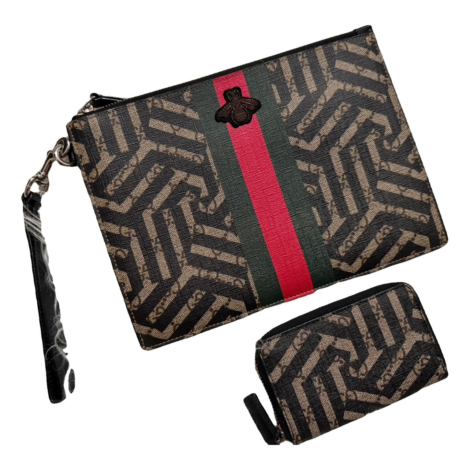 Leather clutch bag