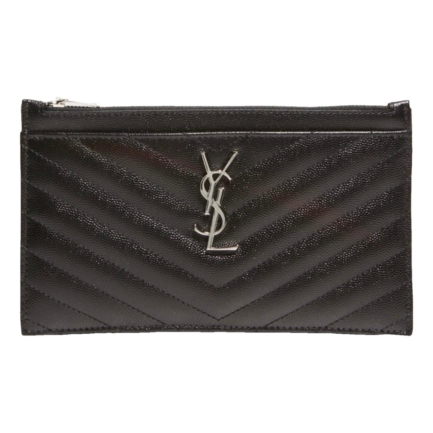 Leather clutch bag
