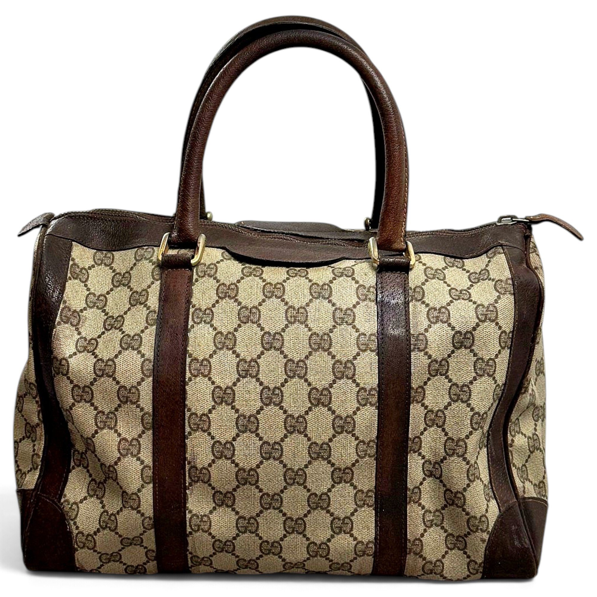 Boston leather bowling bag