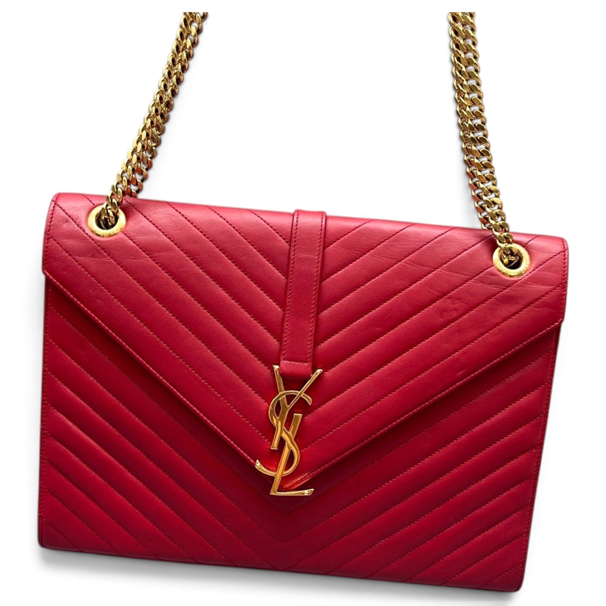 Envelope leather handbag