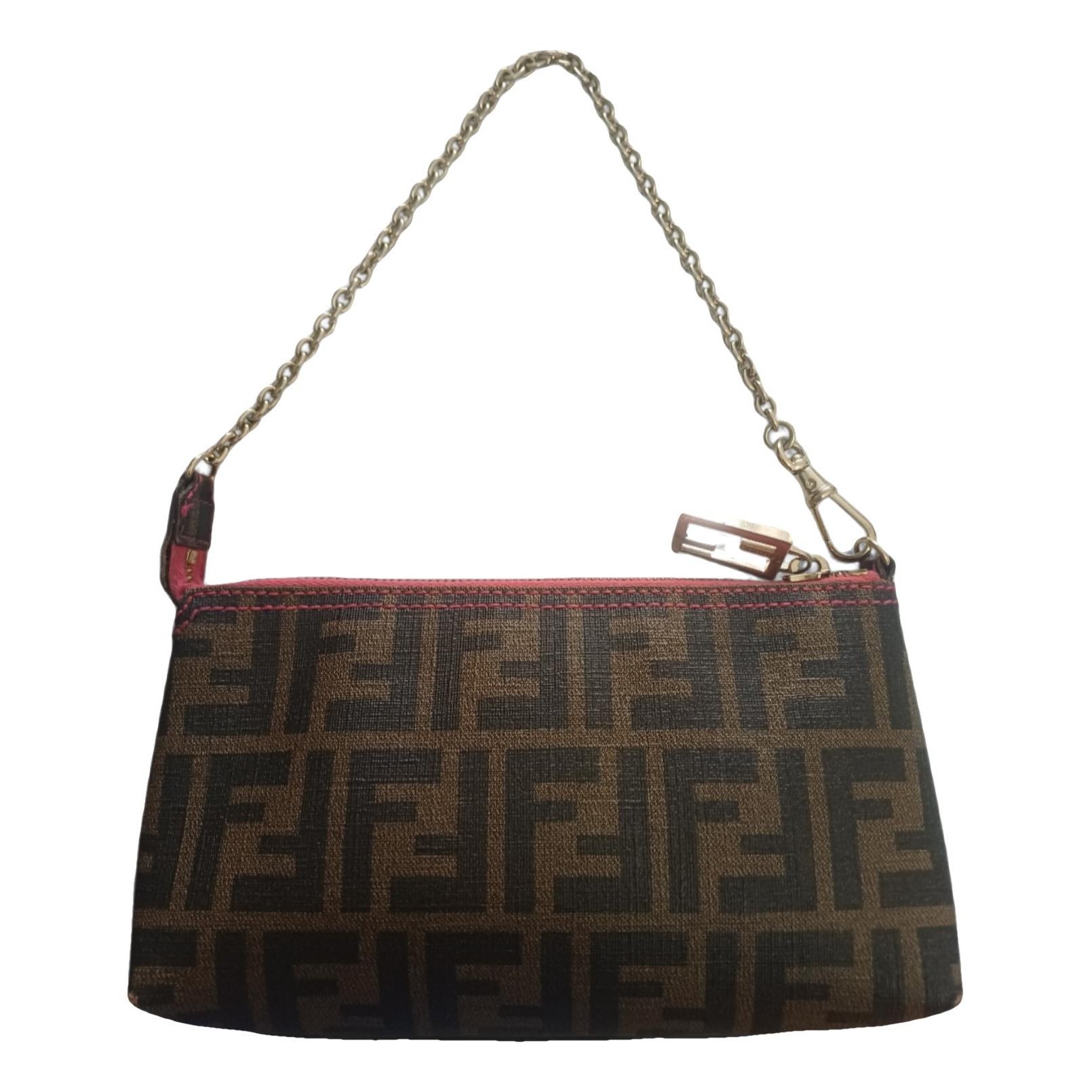 Double F cloth clutch bag
