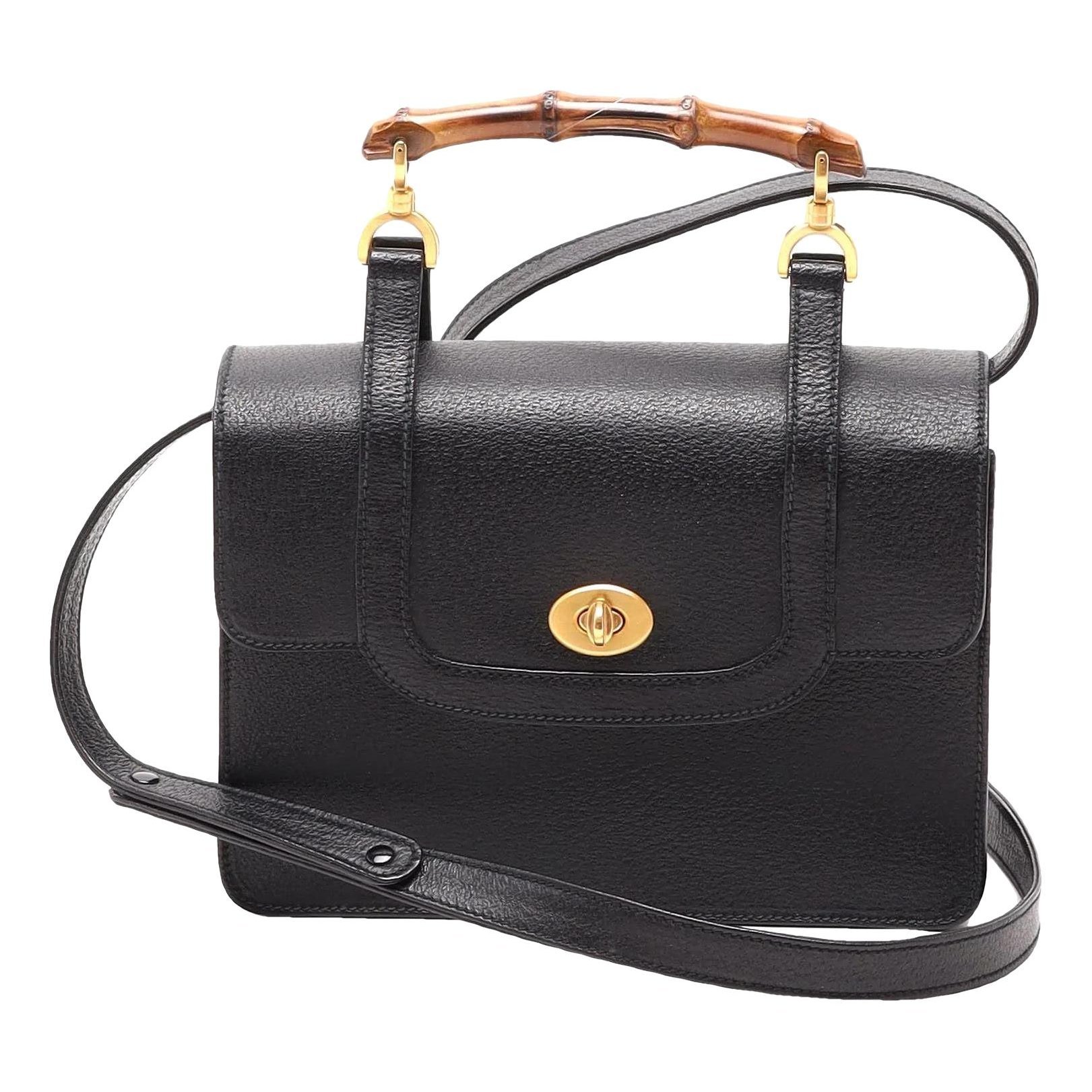 Bamboo leather handbag