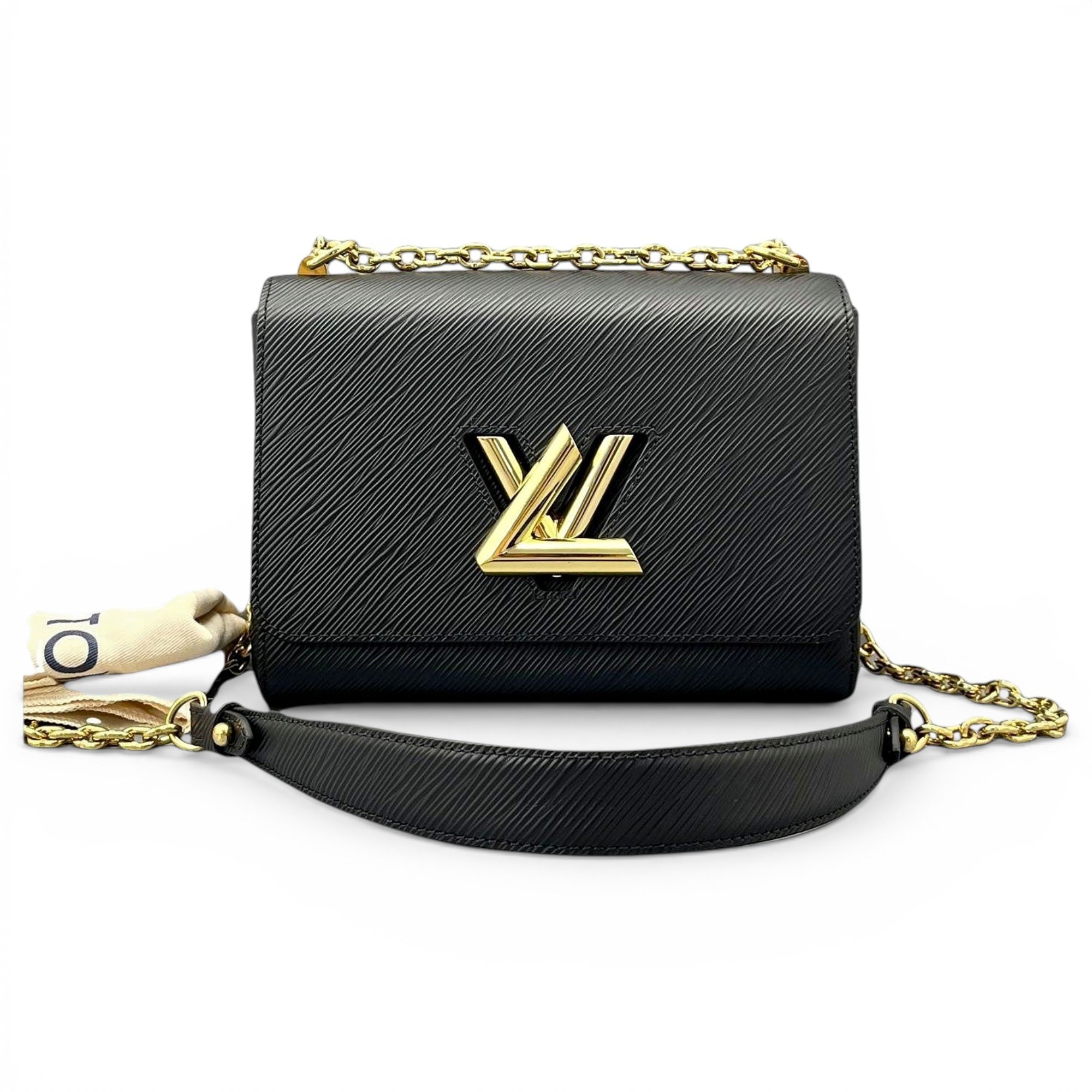 Twist leather handbag