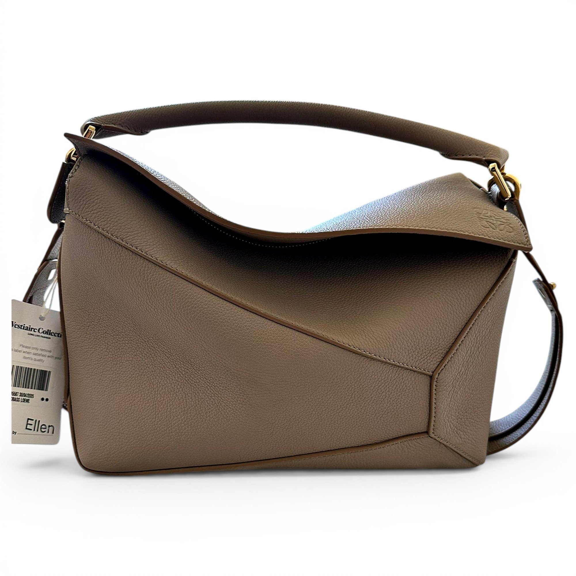 Puzzle leather handbag