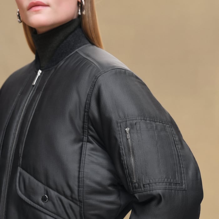 Gris Ardoise Bomber Jacket